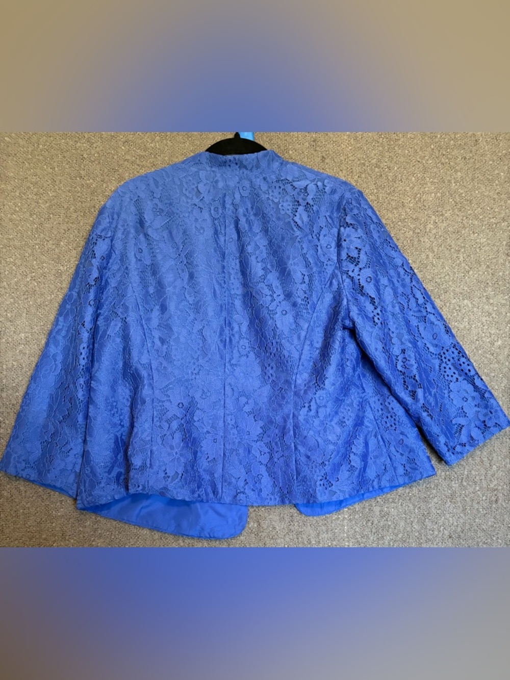 Azazie Blue Lace Open-Front Jacket - Picture 5 of 5